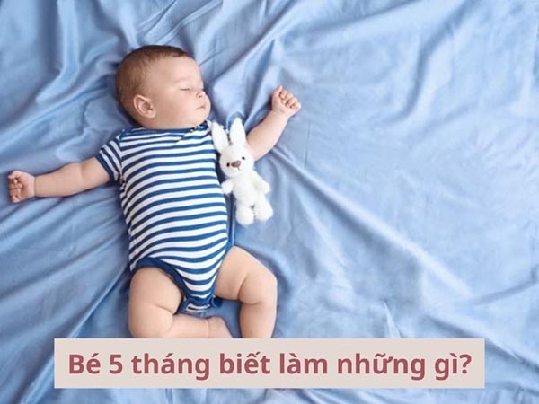 Trẻ 5 tháng biết làm gì về mặt thể chất?